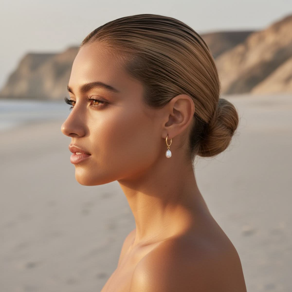 Sea Drop Parel Oorbellen