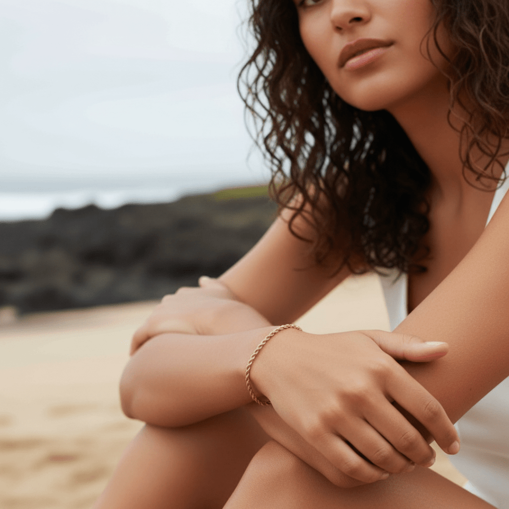 Sea-Spun gouden touwarmband