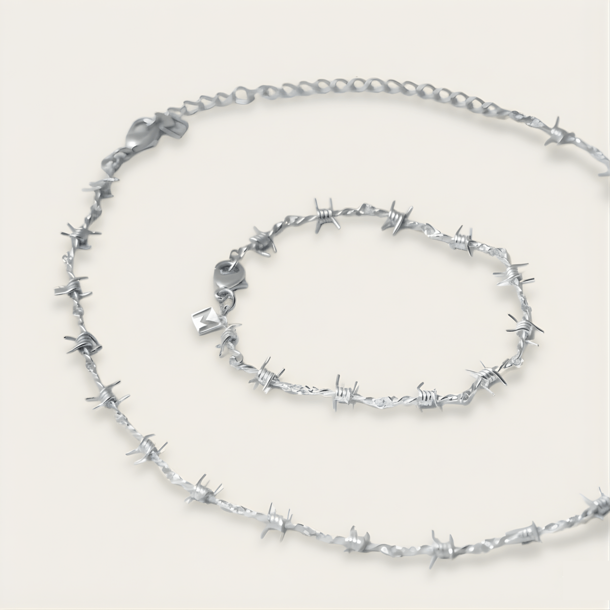 Sea Vine gouden en zilveren choker armband set