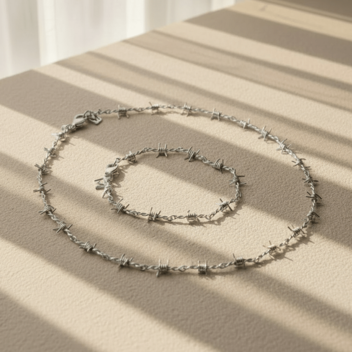 Sea Vine gouden en zilveren choker armband set