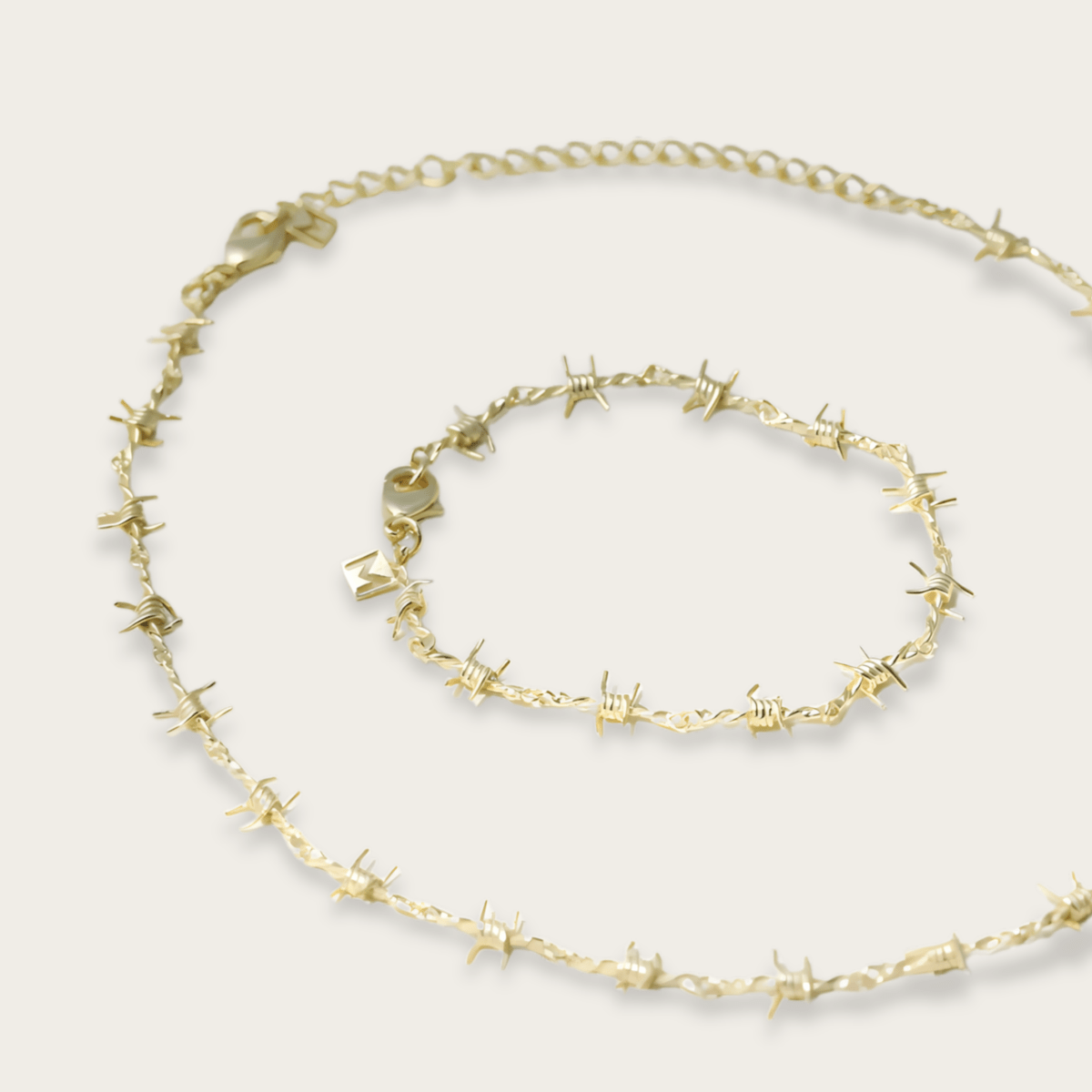 Sea Vine gouden en zilveren choker armband set