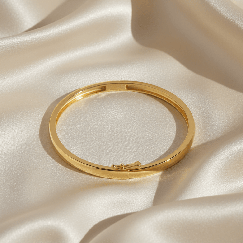 Vom Meer gezeichnetes silbernes und vergoldetes Armband