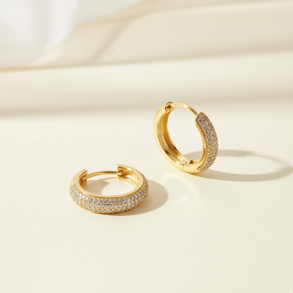 Seafoam Gouden Mini Oorringen