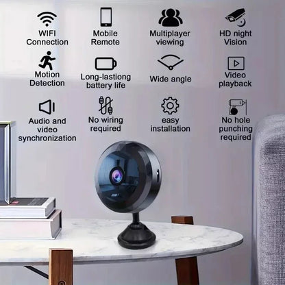 SECURECAM MINI - Mini telecamera WiFi magnetica 1080P HD con visione notturna e rilevamento del movimento