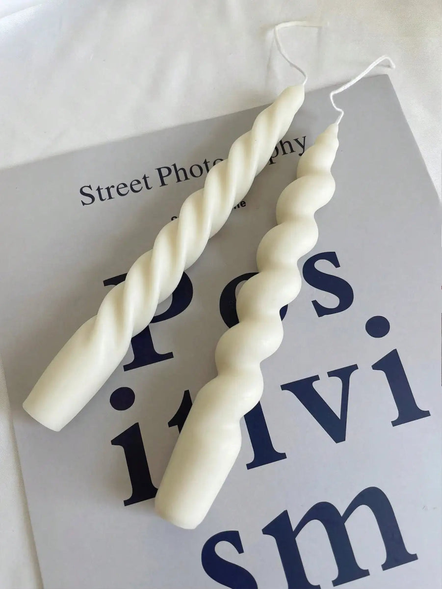 SERENWICK – Elegant Twisted Taper Candles for Calm Ambient Lighting