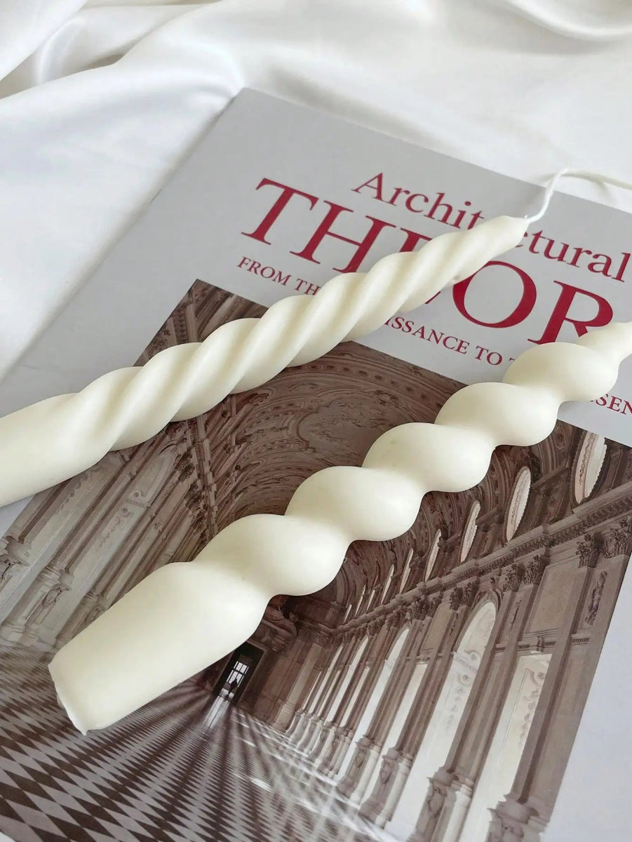 SERENWICK – Elegant Twisted Taper Candles for Calm Ambient Lighting