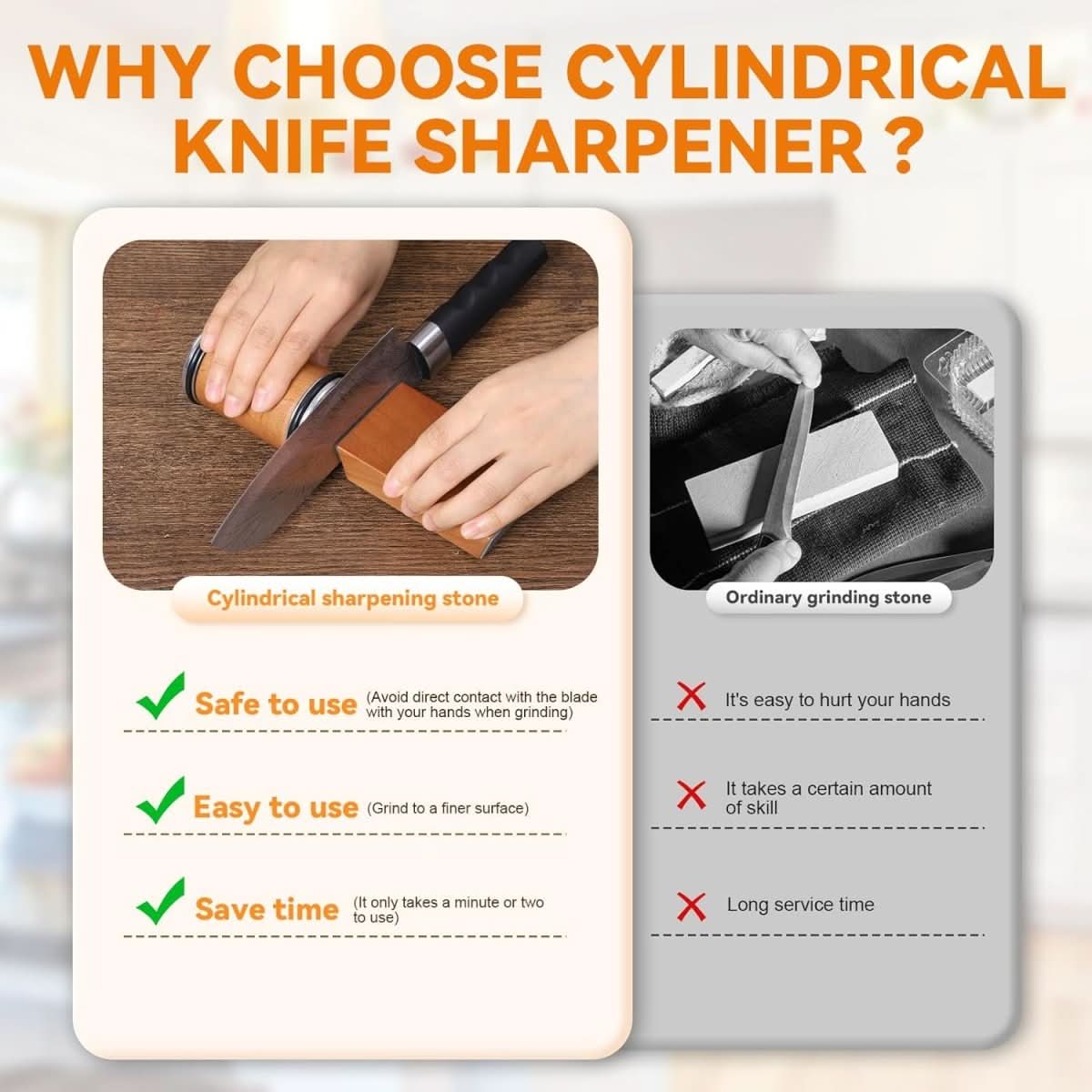 Sharpedge Pro – Diamond-Coated Knife Sharpener with Roll Mechanism for Effortless Precision
