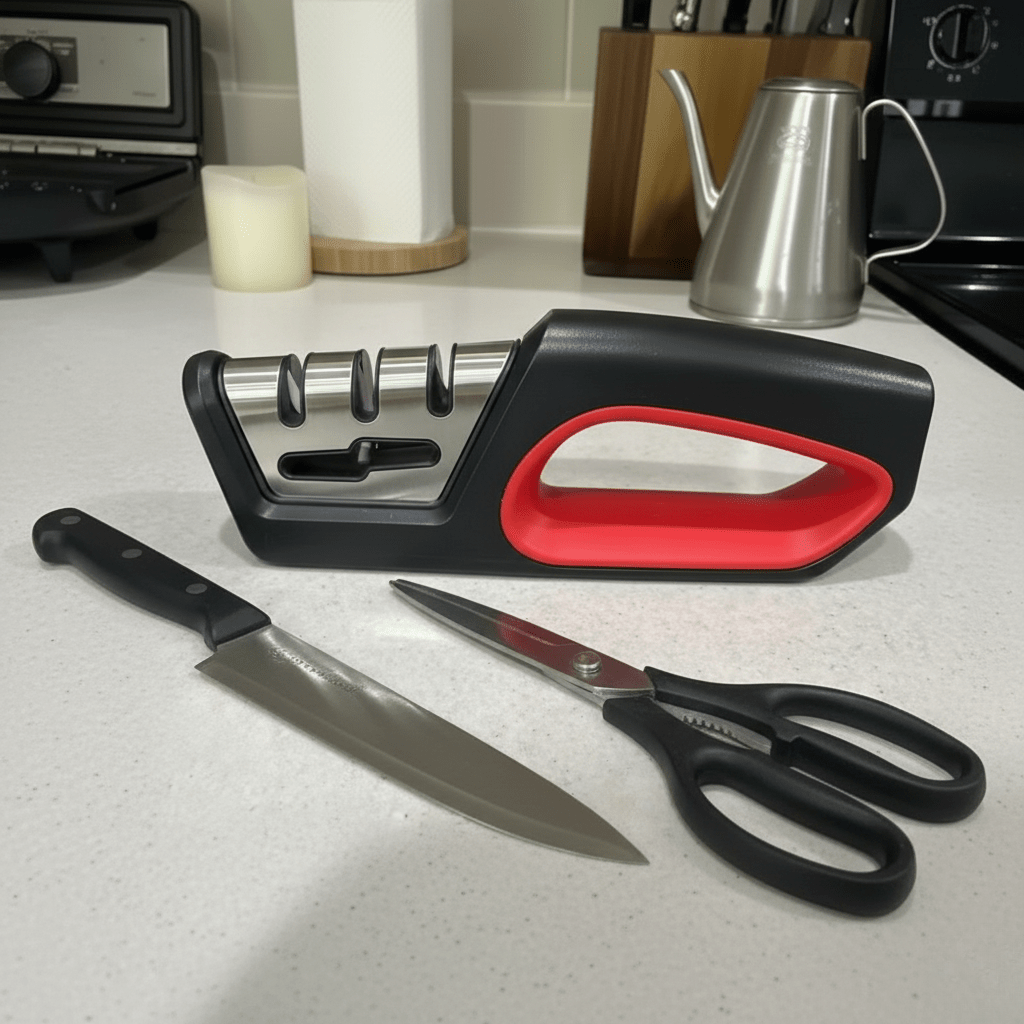 SHARPMIX – 4-in-1 Knife Sharpener & Scissors Polisher – Ergonomic Kitchen Tool 2