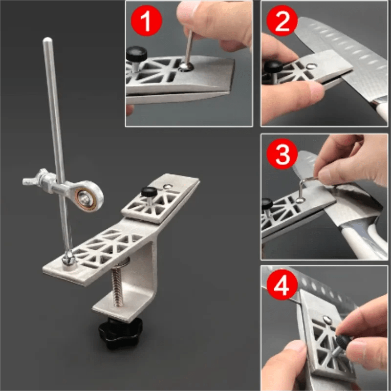 SHARPVISE – Precision Manual Knife Sharpener with Adjustable Rotatable Clamp for All Blades 4