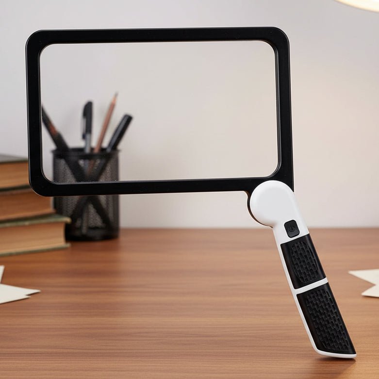 VISIONPLUS – 5x Handheld LED Magnifier for Reading and Detailed Work 0