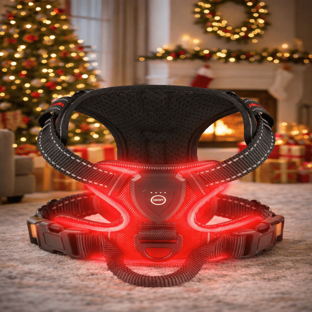 LUMIDOG – Rechargeable LED Dog Harness for Nighttime Safety 0