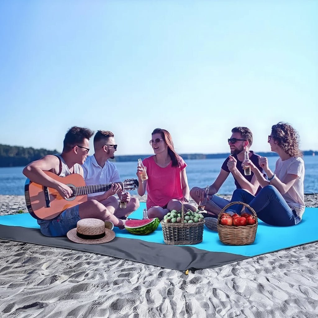 Shoreline - Extra Large Waterproof Beach Blanket for 5-7 People Outdoor Relaxation 1