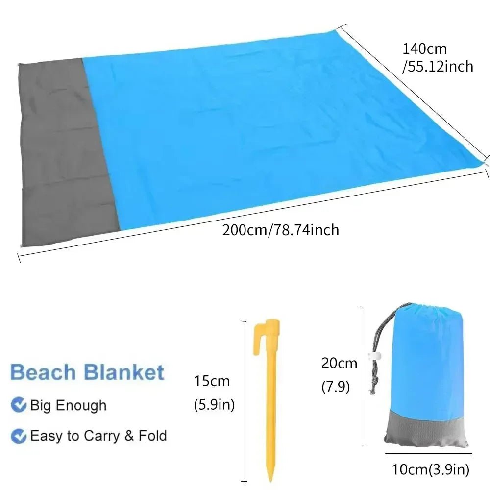 Shoreline - Extra Large Waterproof Beach Blanket for 5-7 People Outdoor Relaxation 4