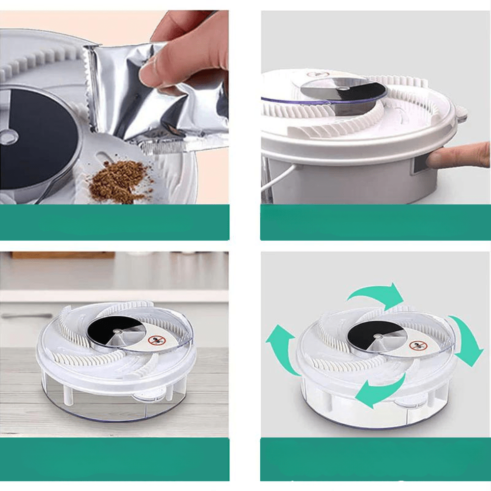 SILENT FLY trap – Indoor & Outdoor Fruit Fly Catcher with Silent Operation