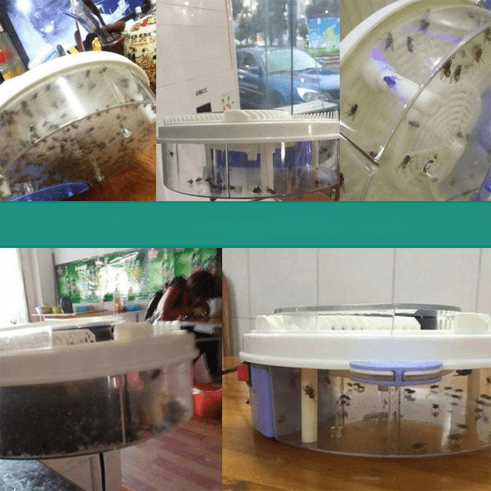 Armadilha SILENCIOSA para Moscas – Apanhador de Moscas da Fruta para Interior e Exterior com Funcionamento Silencioso