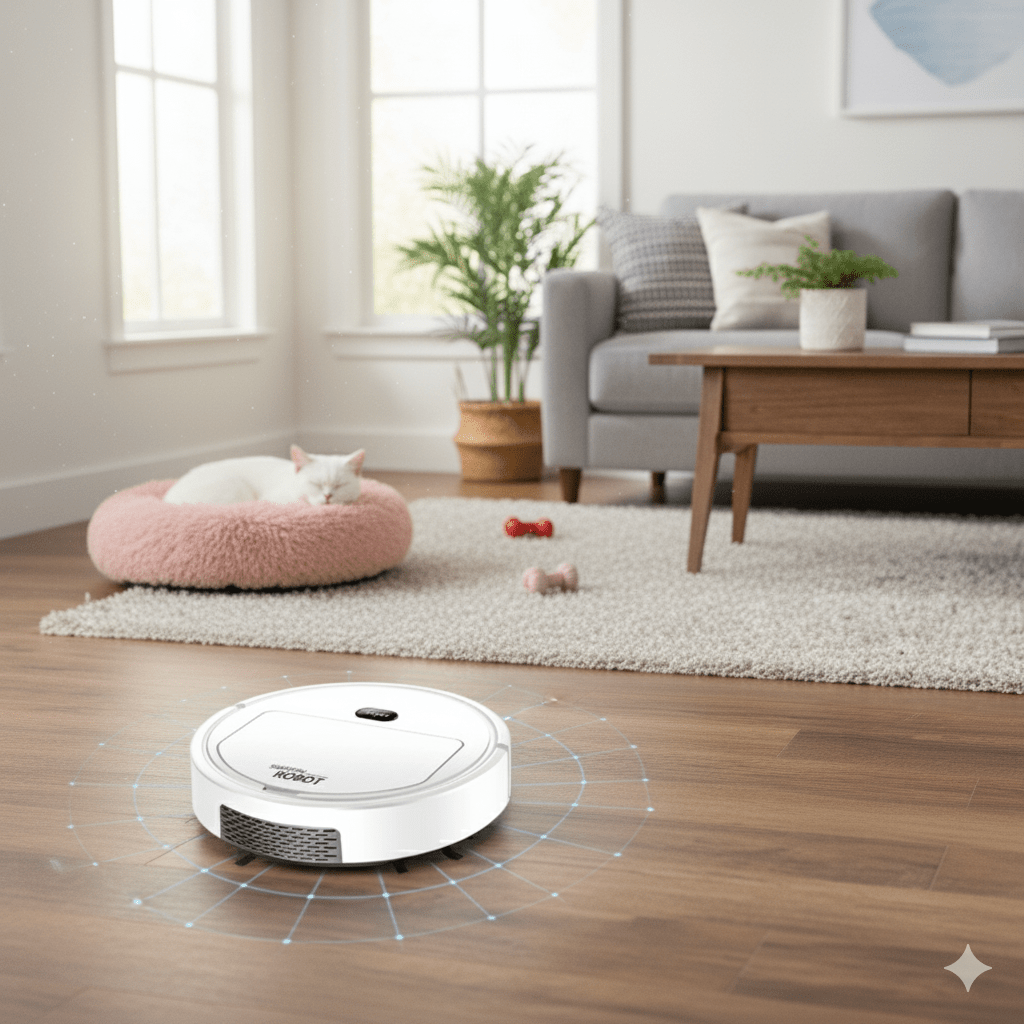 SILENTDUST – Robot Aspirapolvere Intelligente con Pulizia Ultra-Silenziosa e Filtrazione HEPA
