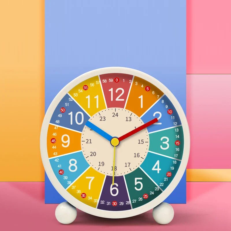 SILENTFUN – Viehättävä hiljainen sarjakuvatyylinen pöytäkello lapsille