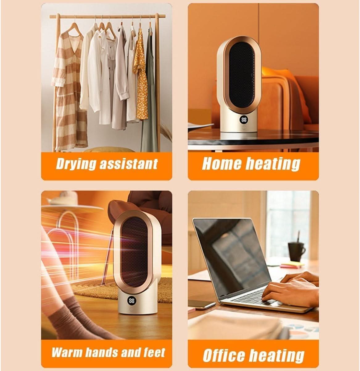 AirHeater Pro - 800W Portable Electric Fan Heater for Quick, Efficient Warmth 7