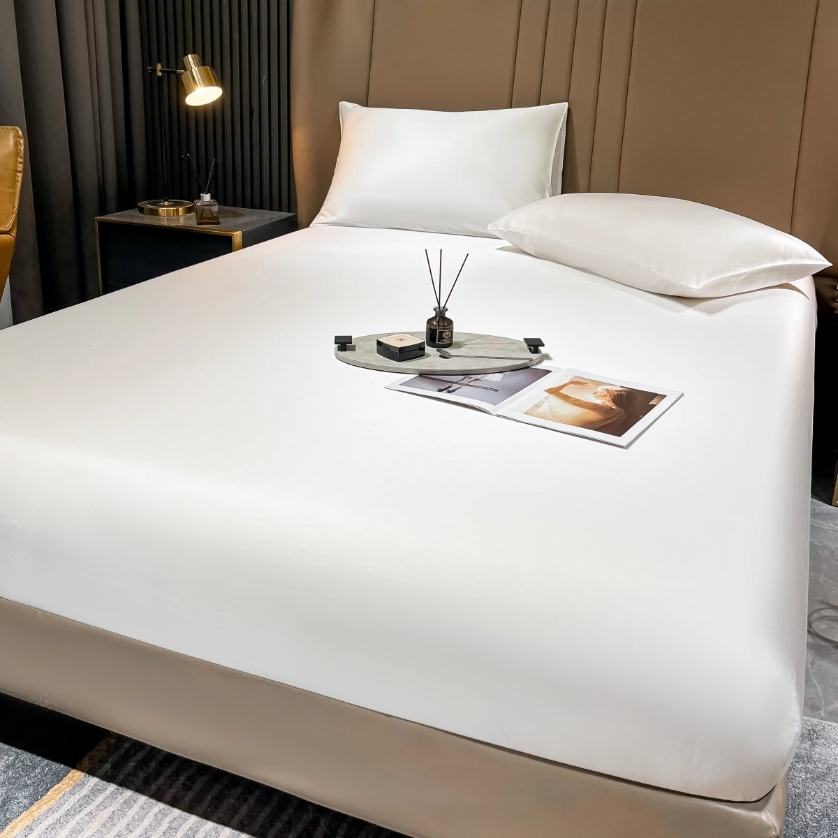 PURESILK – Mulberry Silk Fitted Sheet with Deep Pocket Design 12