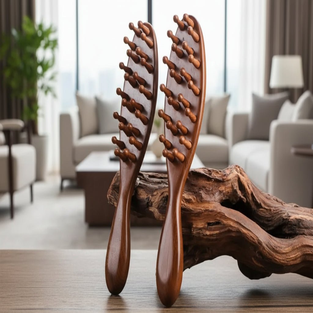 ROSESCALP – Rosewood Massage Comb for Scalp Stimulation & Pain Relief 1