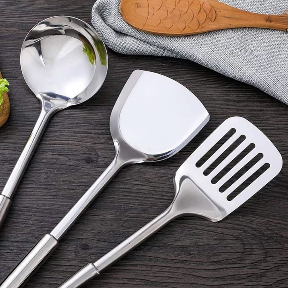 Premium Stainless Steel 5-Piece Kitchen Cooking Utensils Set with Ladle 6