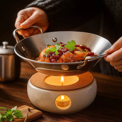 SizzleServe – Platte roestvrijstalen pan met dubbele bakplaten