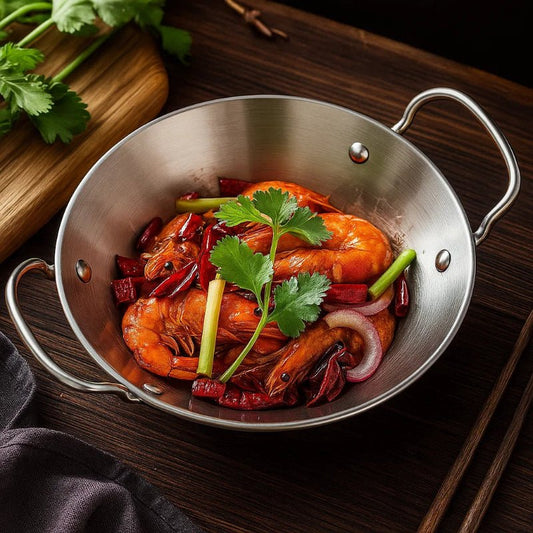 SizzleServe – Platte roestvrijstalen pan met dubbele bakplaten