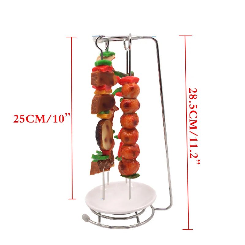 Stainless Steel BBQ Skewers Set with Grill Rack for Perfect Outdoor Grilling 6