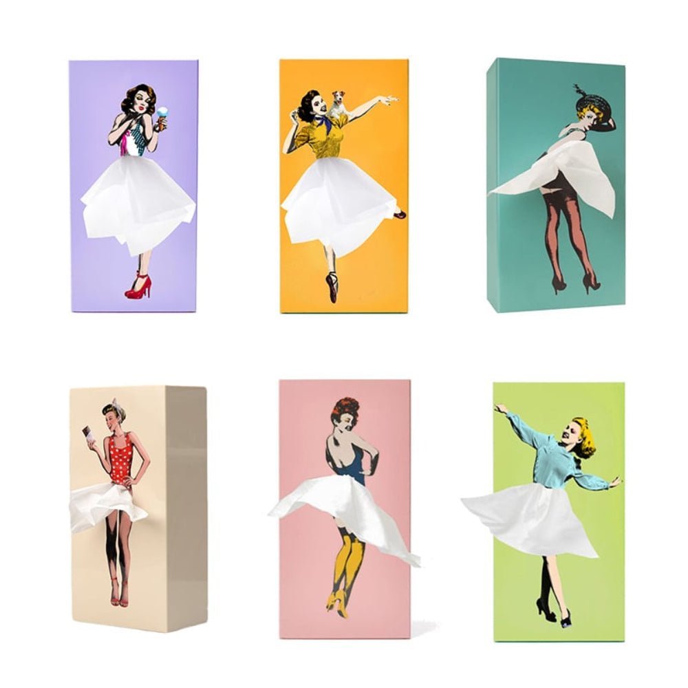 Whimsical Flying Skirt Tissue Box - Durable Design for Home & Office Decor 7
