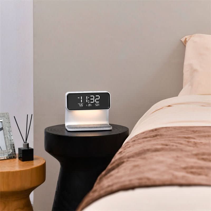 Smart 3-in-1 Bedside Lamp with Wireless Charger & LCD Alarm Clock 6
