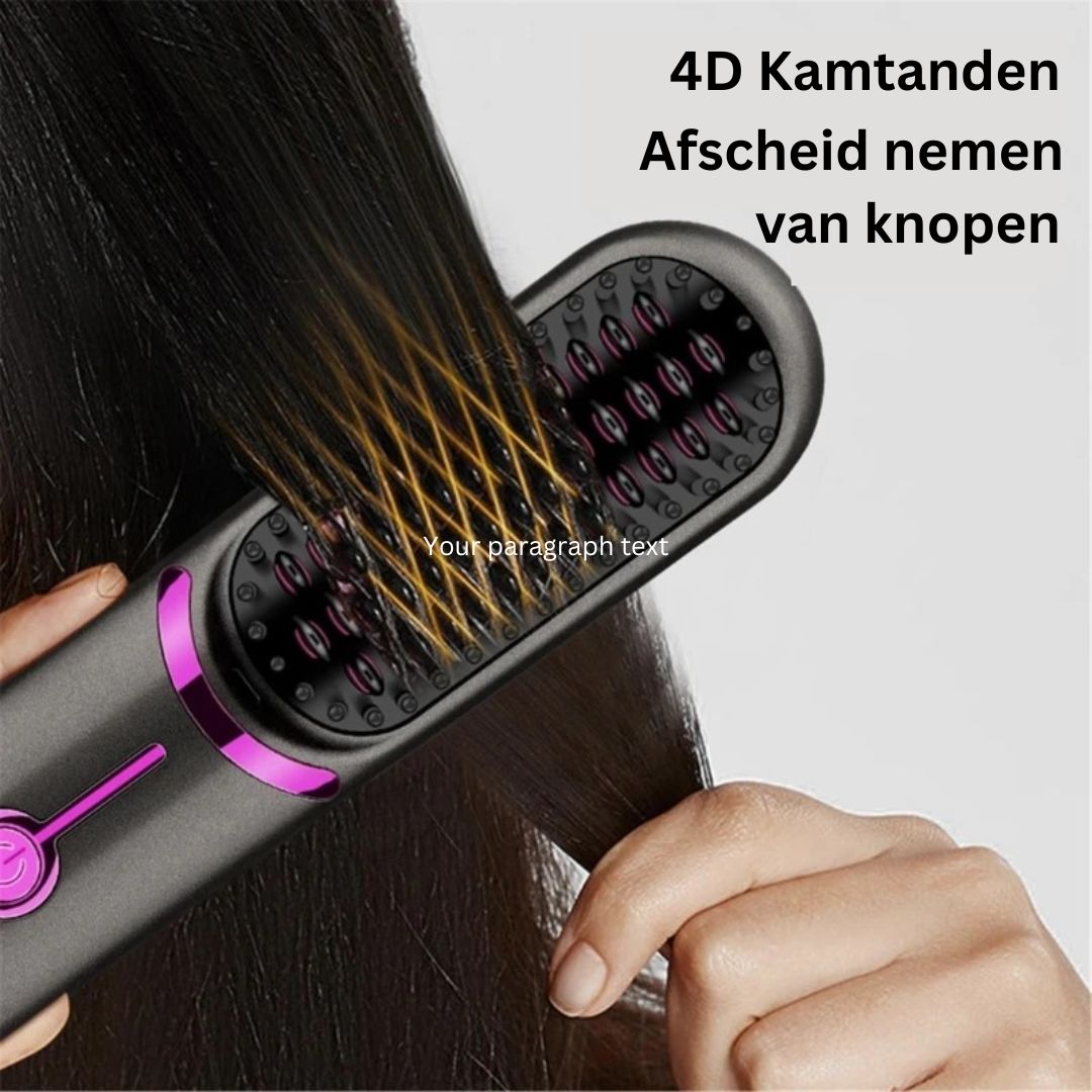  Sleekstyle - electrical hairbrush with 3 temperature levels for smooth hair-5