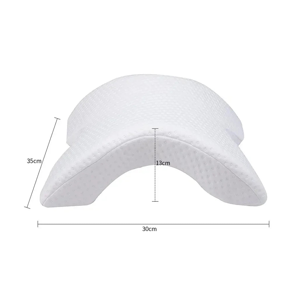 SleepEase – Oreiller orthopédique en mousse à mémoire de forme en U pour le soutien du cou et des mains