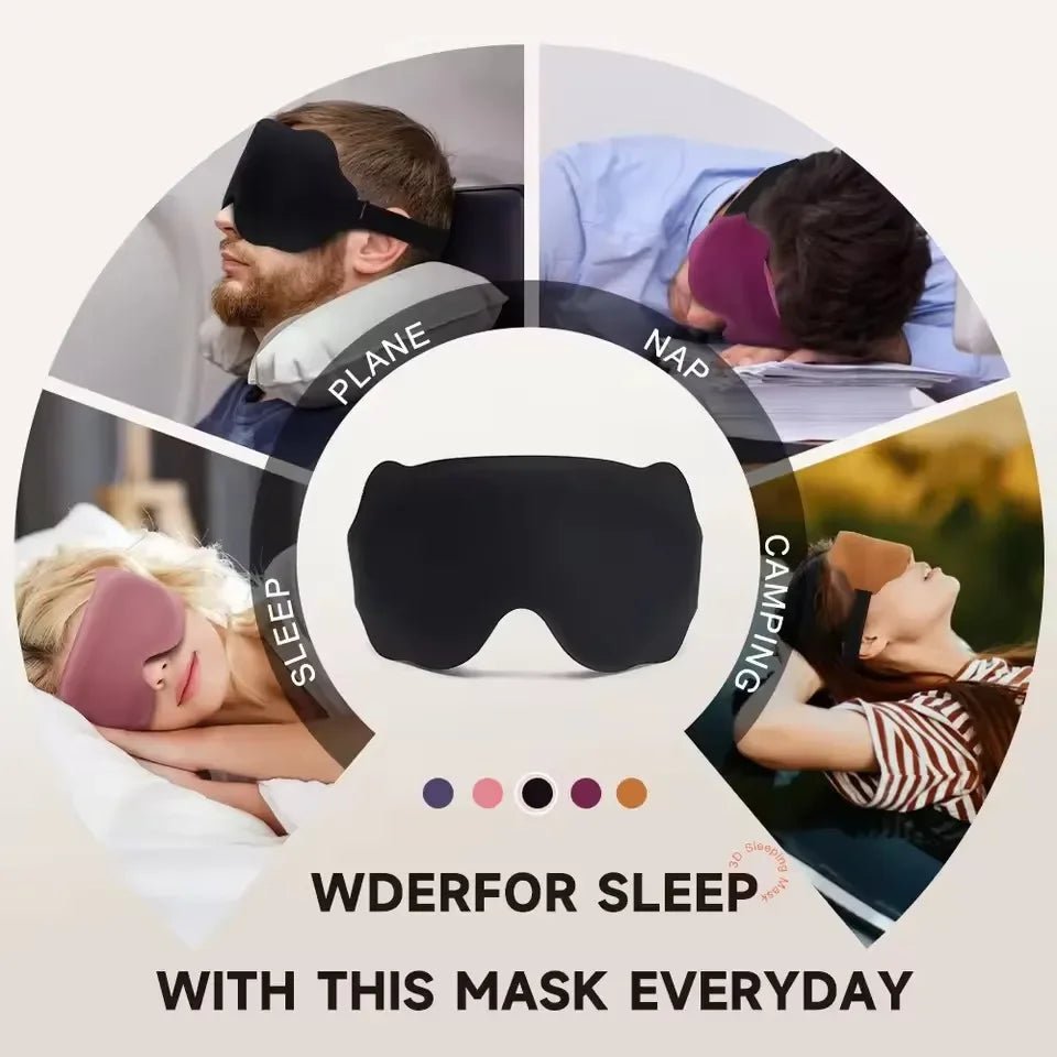 DREAMSHADE – 6D Light-Blocking Memory Foam Sleep Mask for Deep Sleep 6