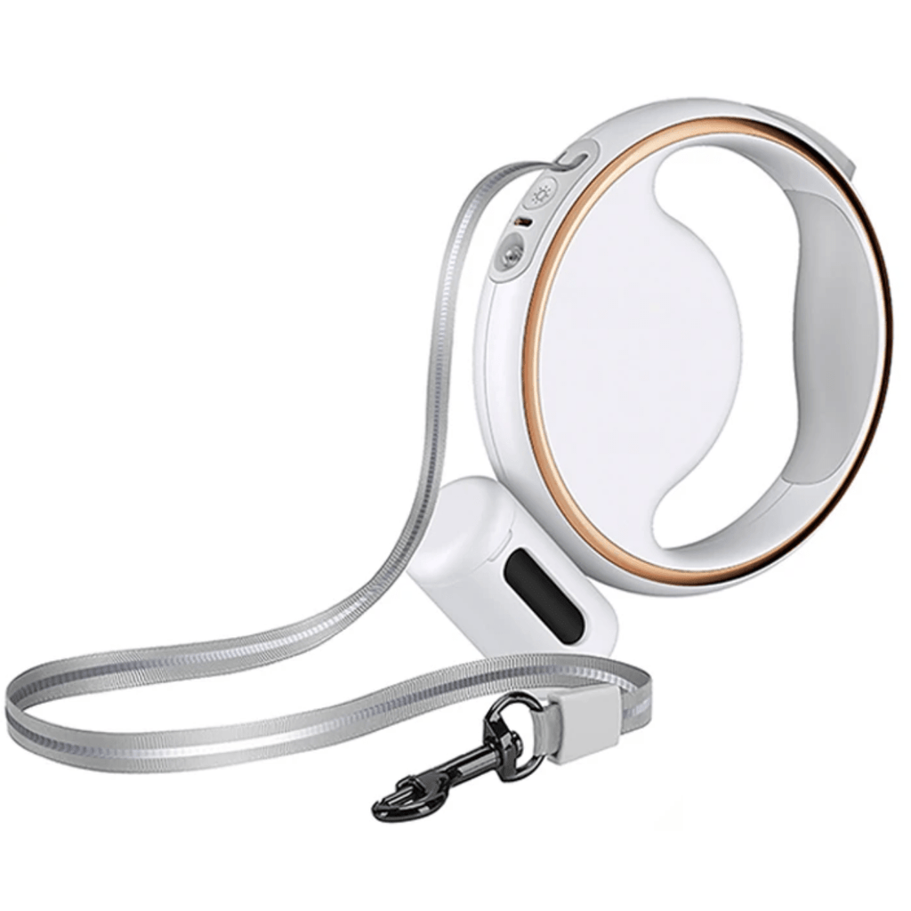  Doglight Leash-Automatic dog leash with LED light & feces bag holder for stress-free walks-4