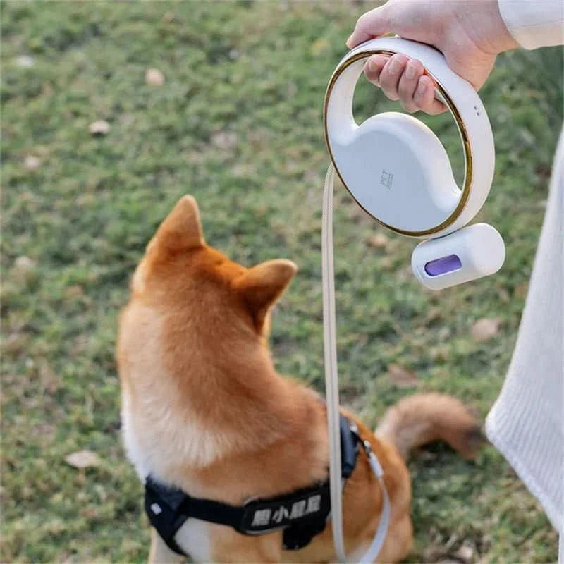  Doglight Leash-Automatic dog leash with LED light & feces bag holder for stress-free walks-6