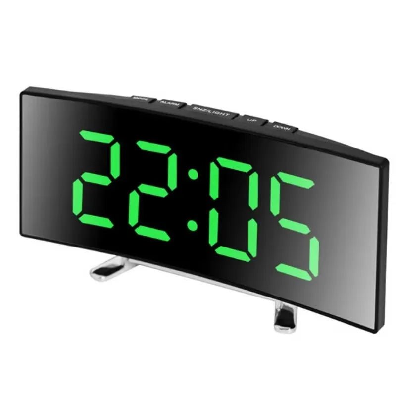 MIRRORTIME CURVE – Curved LED Mirror Alarm Clock for Modern Spaces 6