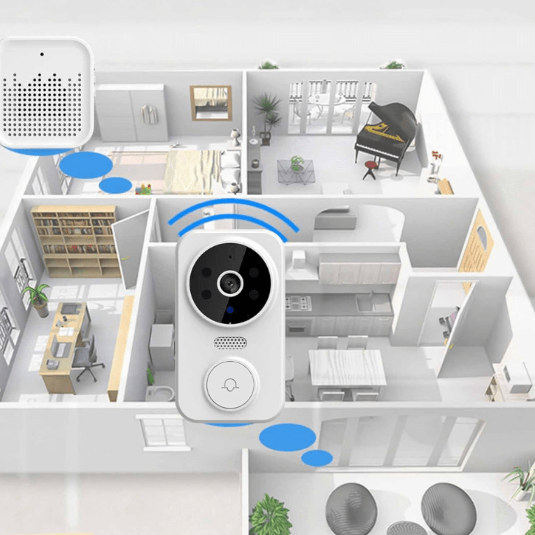 SmartView Campainha – Campainha Inteligente com Câmara HD e Sensor de Movimento