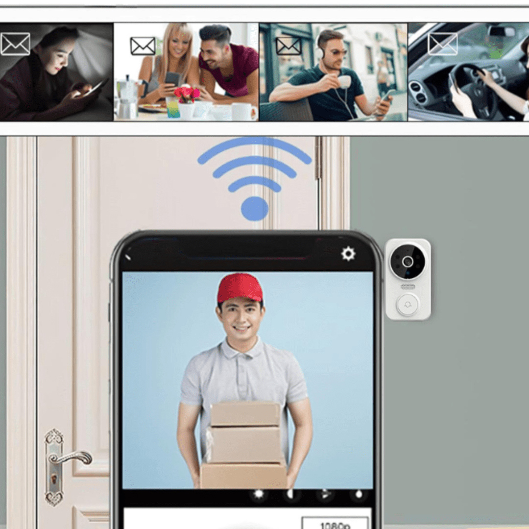 SmartView Campainha – Campainha Inteligente com Câmara HD e Sensor de Movimento