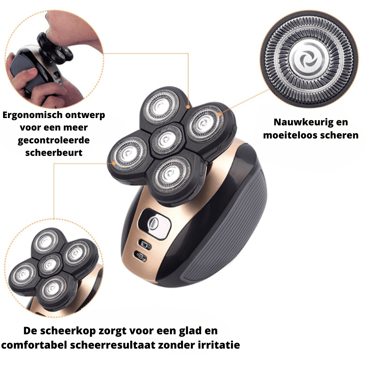  Smoothtrim - flexible trimmer with 5 floating shaving heads & versatile accessories-6