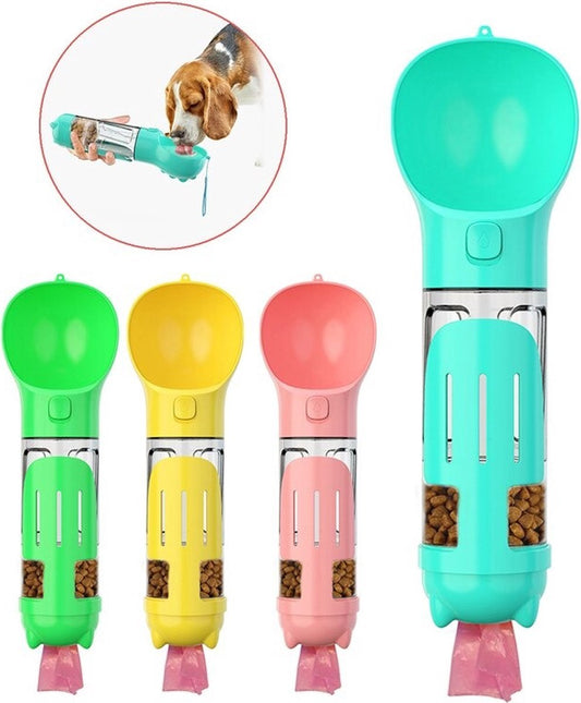  Snackbuddy Pro-2-in-1 dog drinking bottle with feed compartment & feces bag dispenser-1