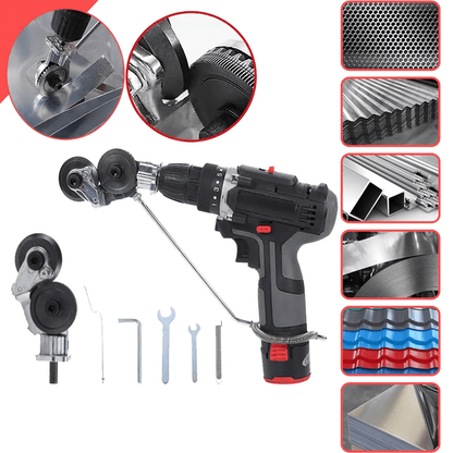 Sheet Metal Cutting Machine Cutter for Fast, Accurate Cuts – Portable Drill Compatible Tool for Iron, Copper, Steel, Aluminum-2