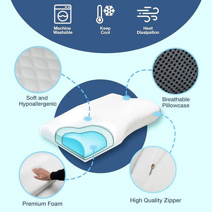 Cuscino anti-russamento SnoreFree - Supporto ergonomico per un sonno tranquillo e riposante