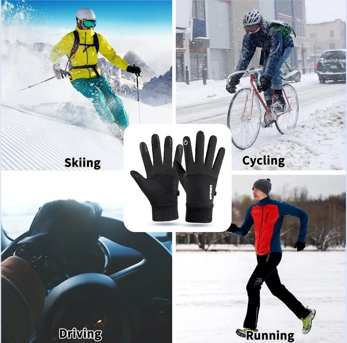 TOUCHWARM – Thermal Touch Screen Gloves Waterproof, Anti-Skid Grip 6