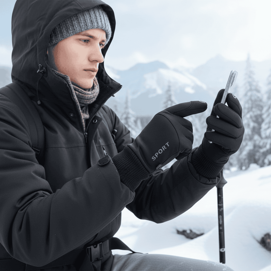 TOUCHWARM – Thermal Touch Screen Gloves Waterproof, Anti-Skid Grip 1