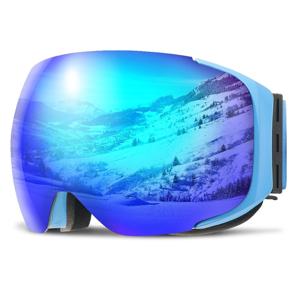 MIRRORMAG – Premium Magnetic UV400 Anti-Fog Ski Goggles with Quick-Change Lenses 8