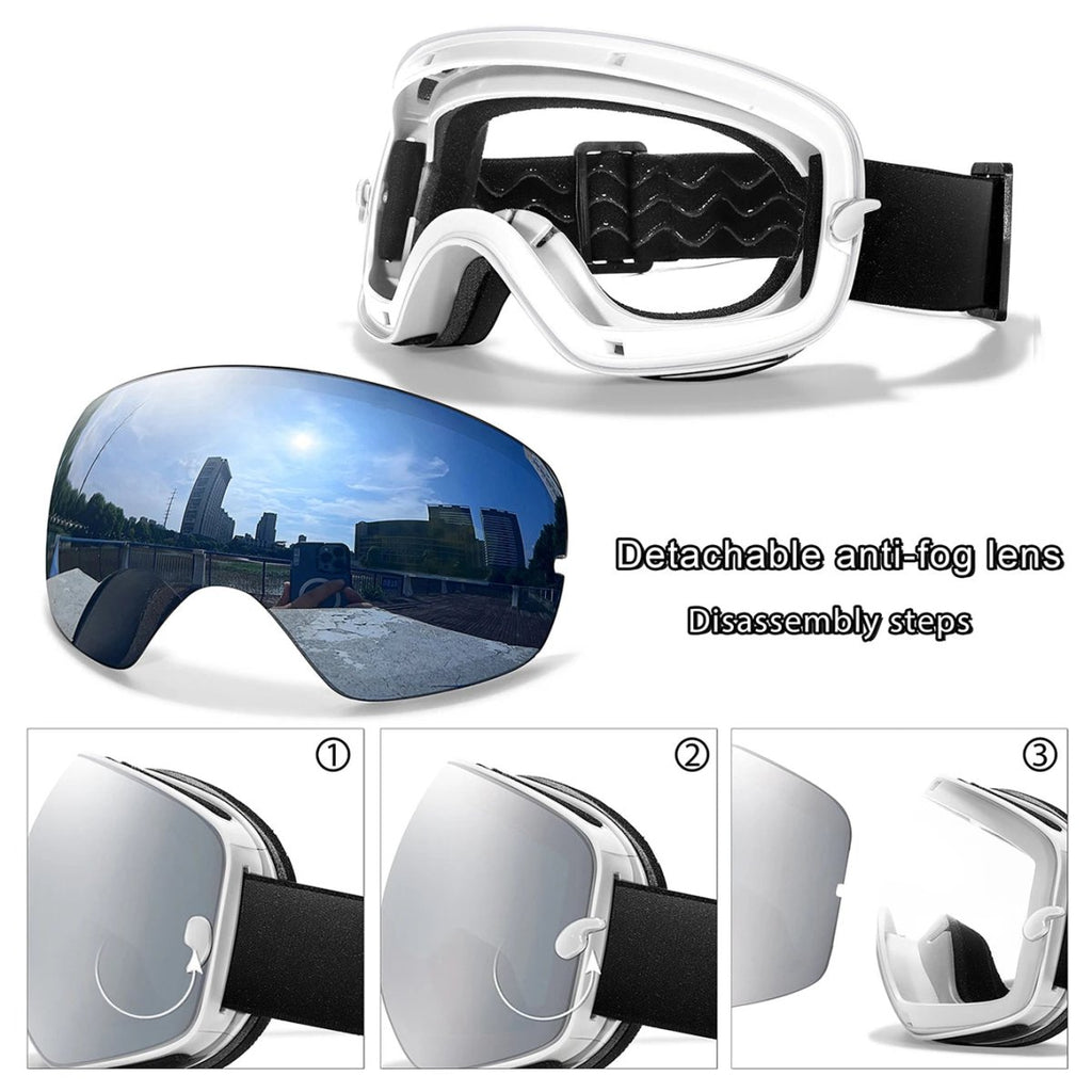 GLACIERGLOW – Premium Anti-Fog Ski Goggles with UV400 Protection & Night Vision Lens 3