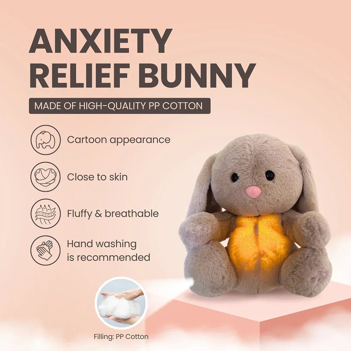 Snugglebunny Soother – Baby Sleep Aid with Breathing Simulation, Soothing Sounds & Light