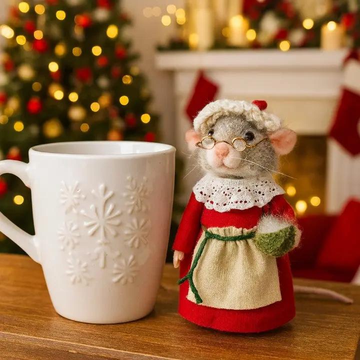 SNUGMICE – Ratos de Feltro Feitos à Mão para Decoração Aconchegante da Casa