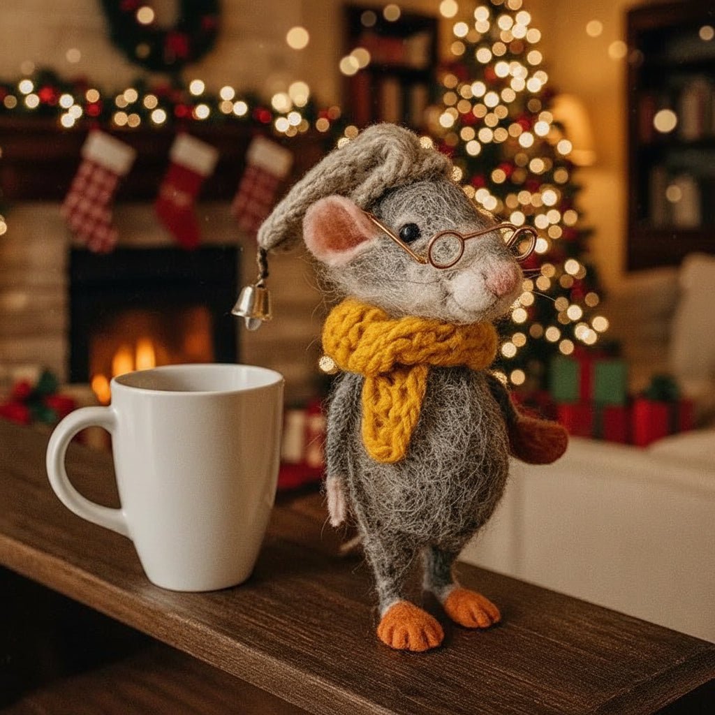 SNUGMICE – Ratos de Feltro Feitos à Mão para Decoração Aconchegante da Casa