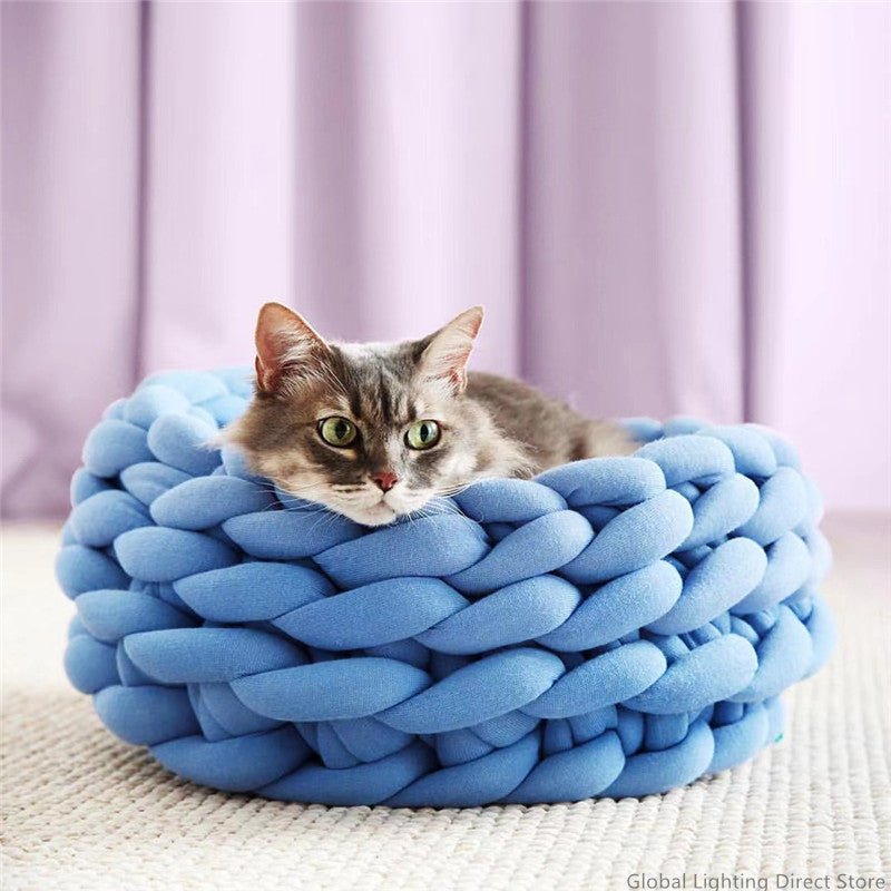 SNUGWOOL – Morbido cesto in lana per animali con supporto alto ai bordi